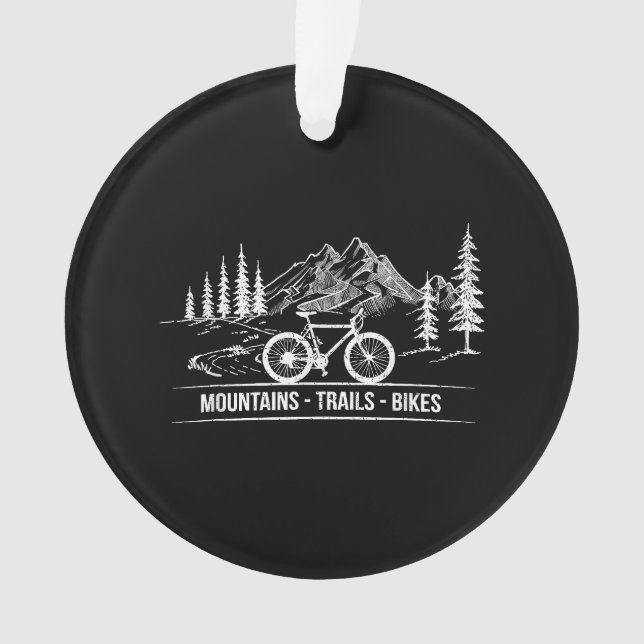 Mountain Trail Bikes - Radfahrer Rad fahren Ornament (Vorderseite)