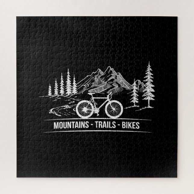 Mountain Trail Bikes - Radfahrer Rad fahren Puzzle (Vertikal)