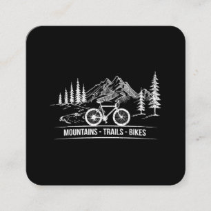 Mountain Trail Bikes - Radfahrer Rad fahren Quadratische Visitenkarte