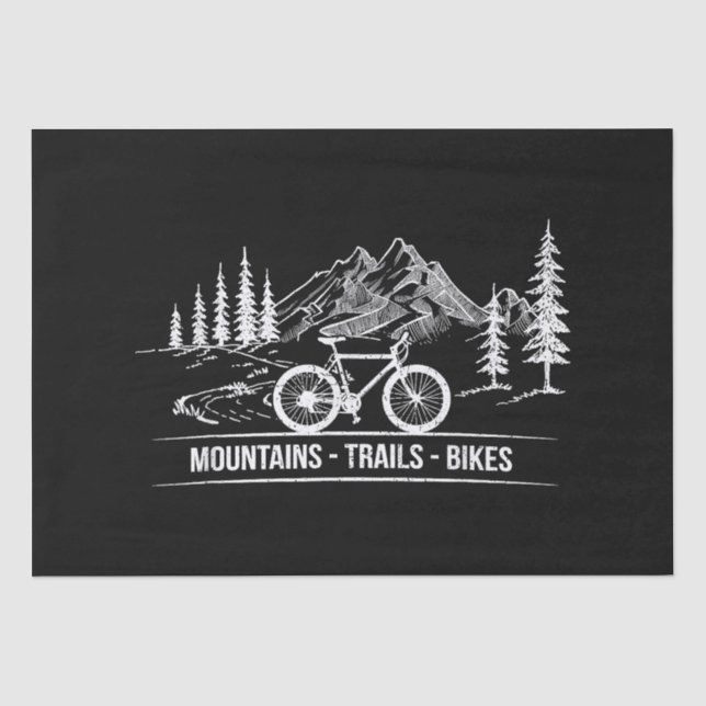 Mountain Trail Bikes - Radfahrer Rad fahren Seidenpapier (Vorderseite)