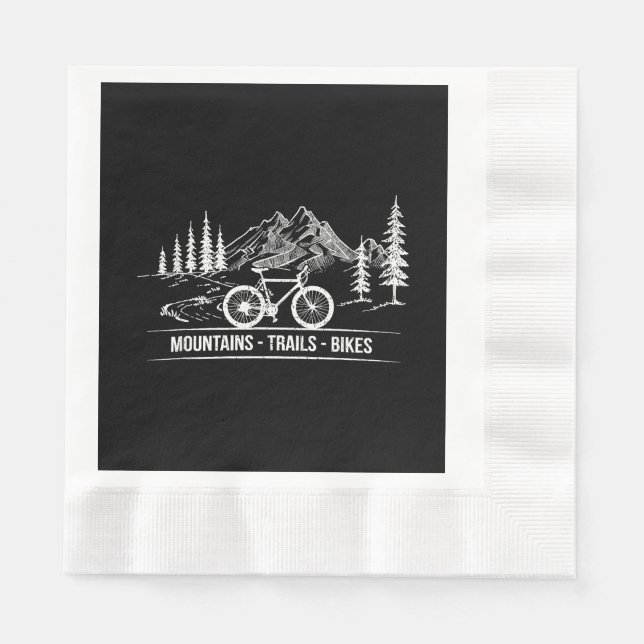 Mountain Trail Bikes - Radfahrer Rad fahren Serviette (Vorderseite)