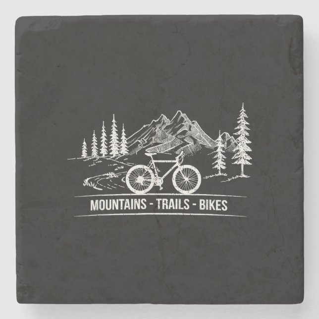 Mountain Trail Bikes - Radfahrer Rad fahren Steinuntersetzer (Vorderseite)