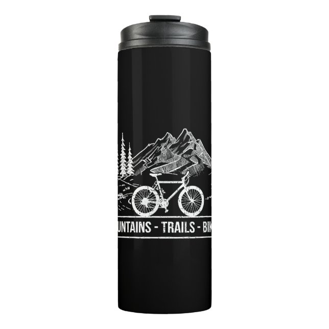 Mountain Trail Bikes - Radfahrer Rad fahren Thermosbecher (Vorderseite)