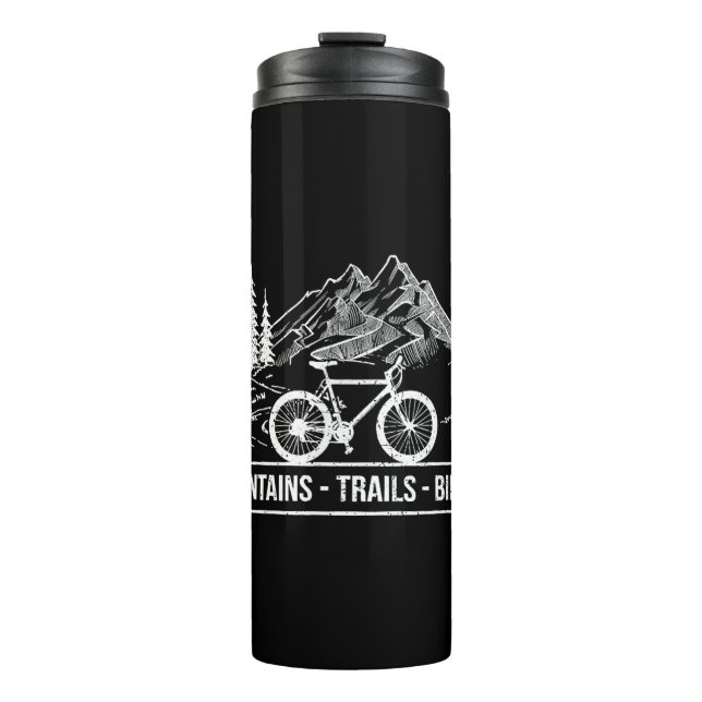 Mountain Trail Bikes - Radfahrer Rad fahren Thermosbecher (Vorderseite)