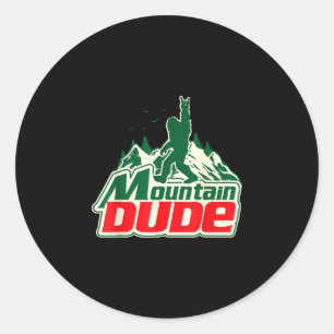 Mountain-Typ beim Wandern lustige Wander-Grafik Be Runder Aufkleber
