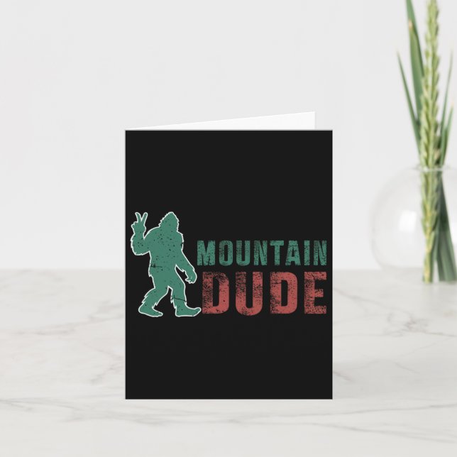 Mountain Typ Funny Bigfoot Sasquatch Felsen Auf de Karte (Vorderseite)