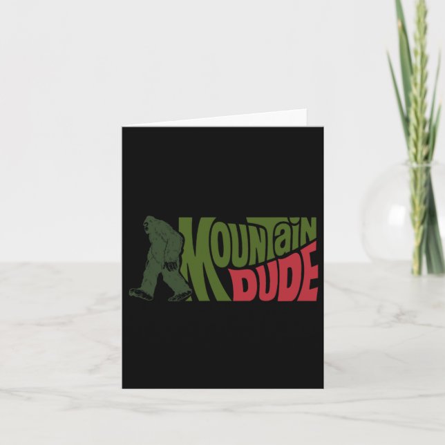 Mountain Typ Funny Bigfoot Sasquatch Wandergeschen Karte (Vorderseite)