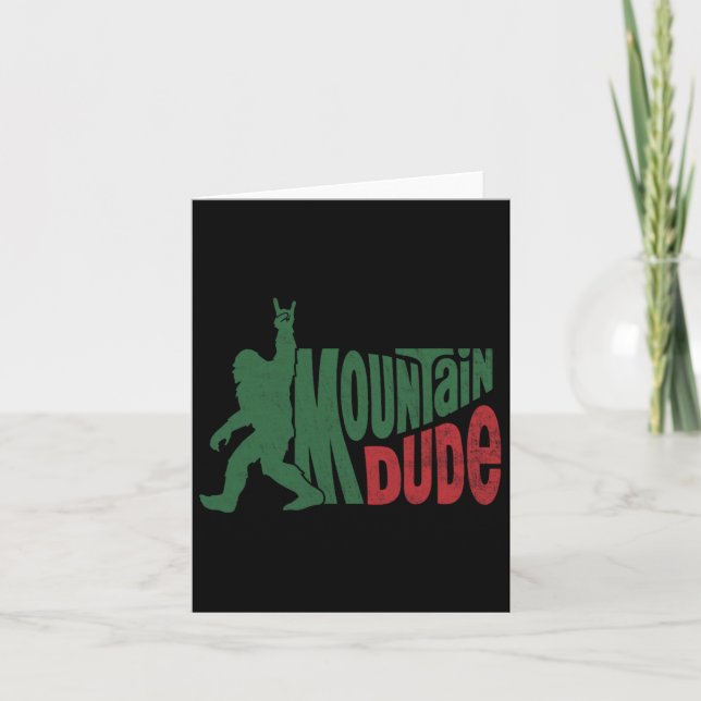 Mountain Typ Funny Bigfoot Sasquatch Wandergeschen Karte (Vorderseite)
