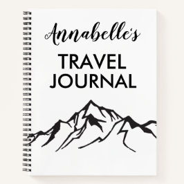 Mountain Vacation Travel Journal Spiral Notebook Notizbuch