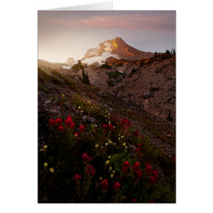 Mountain Valley Sunset Wasserfarbe