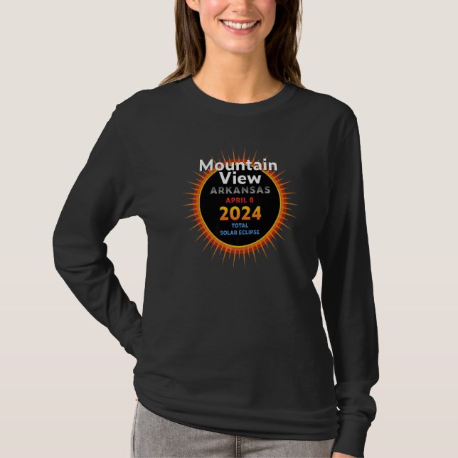 Mountain View Arkansas AR Total Solar Eclipse 2024 T-Shirt (Vorderseite)