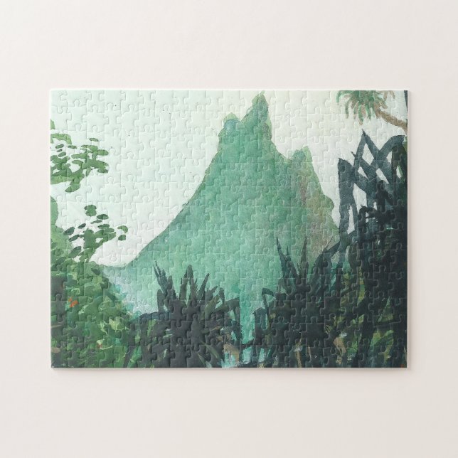 Mountain View von Kee'e Strand Puzzle (Horizontal)