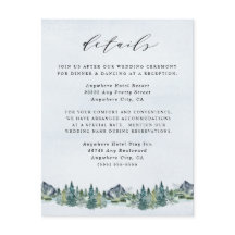 Mountain Watercolor Elegante Rustikale Hochzeit