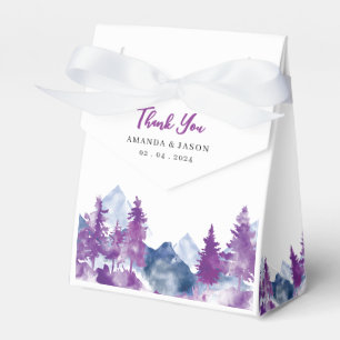 Mountain Watercolor Elegante Rustikales Mauve Geschenkschachtel
