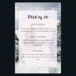 Mountain Watercolor Rustic Wedding Menu<br><div class="desc">Mountain Watercolor Rustic Wedding Menu</div>