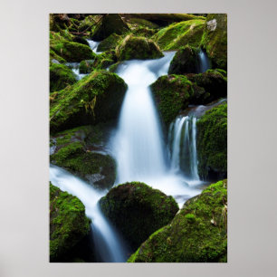 Mountain Waterfall Poster