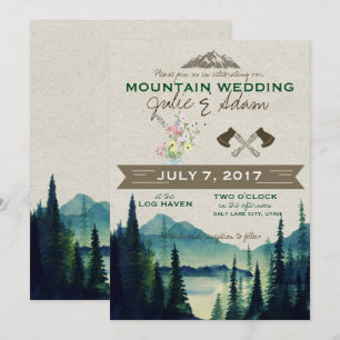 Mountain Wedding/Party Einladung
