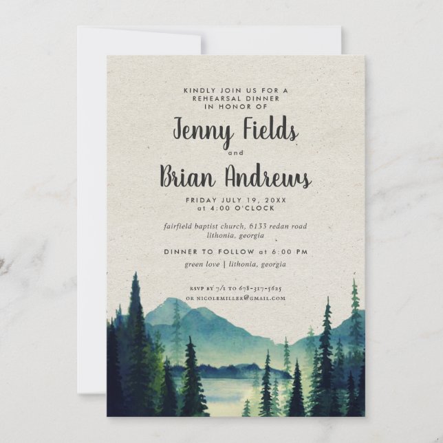 Mountain Wedding Probe Dinner