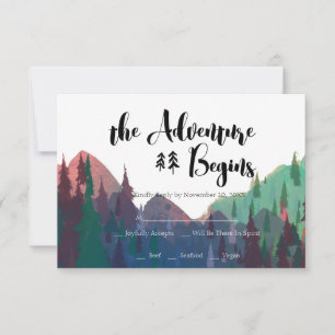 Mountain Wedding RSVP Karte
