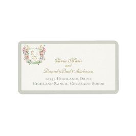 Mountain Wildflower Garden Envelope Address Adressaufkleber