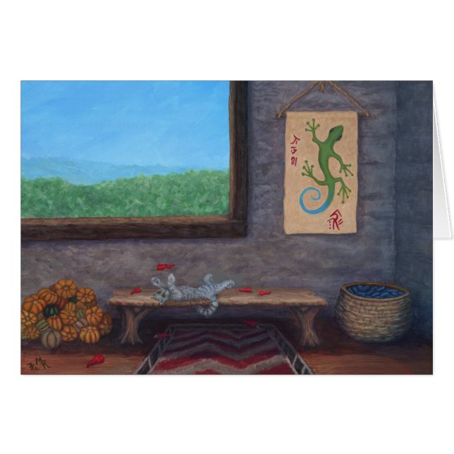 Mountain Window Art Card (Vorderseite (Horizontal))