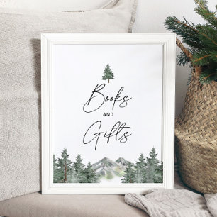 Mountain Winter Baby Duschbücher und Geschenke Sch Poster