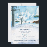 Mountain Winter Skiing Bar Mitzvah<br><div class="desc">Leicht personalisiert und mit einem Schnappschuss ausgeliefert! Erhalten Sie die perfekte Bar mitzvah Einladung für Ihre Feier wie diese moderne Ski-Themeneinladung. Wenn Sie ein Liebhaber des Abstiegs sind, werden Sie eine Ski-Themenparty Liebe geben. Fügen Sie diesem Design Ihre benutzerdefinierte Formulierung hinzu, indem Sie die "Diese Vorlage bearbeiten"-Felder auf der rechten...</div>