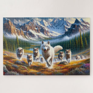 Mountain Wolf Pack, Wolf Familie, Wildnis Puzzle