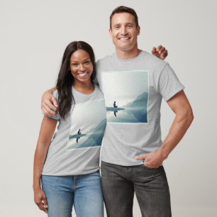 Mountain Zen Friedlich Meditation Design T-Shirt