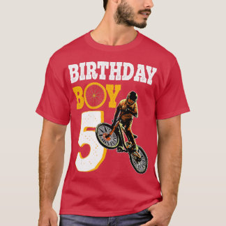 Mountainbike 5. 5. Geburtstag Junge Matching T-Shirt