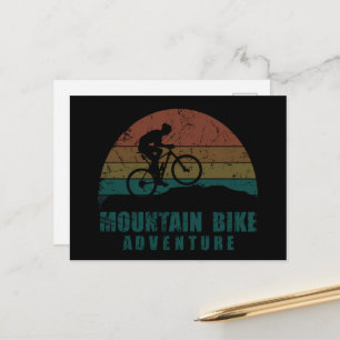 Mountainbike-Abenteuer auf dem Mtb Feiertagspostkarte