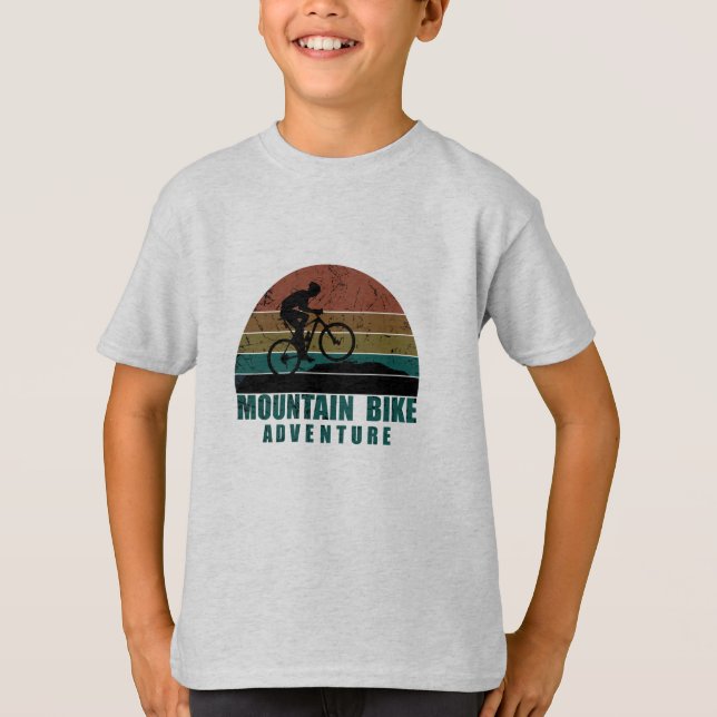 Mountainbike-Abenteuer auf dem Mtb T-Shirt (Vorderseite)