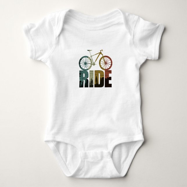 Mountainbike-Abenteuer Baby Strampler (Vorderseite)