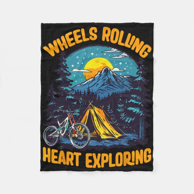 Mountainbike-Abenteuer-Camping-Räder Rollen E Fleecedecke (Vorderseite)