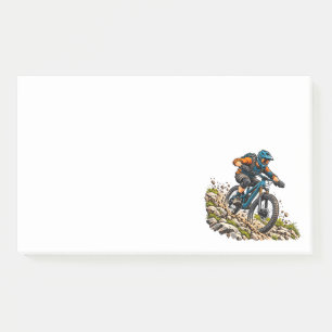 Mountainbike-Abenteuer für MTB-Fahrer Post-it Klebezettel