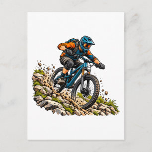Mountainbike-Abenteuer für MTB-Fahrer Postkarte