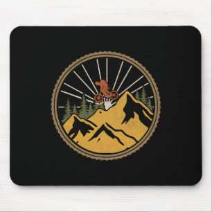 Mountainbike-Abenteuer-Trail Mtb Radfahrer Retro Mousepad