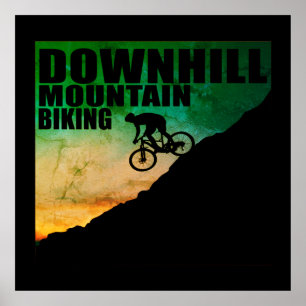 Mountainbike-Abfahrt Poster