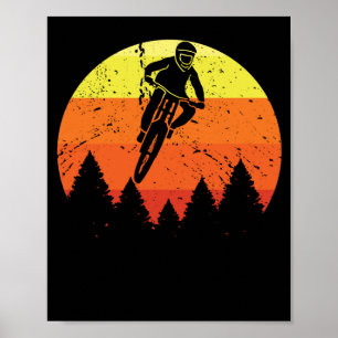 Mountainbike-Abfahrt Radler Poster