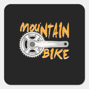 Mountainbike Art Quadratischer Aufkleber