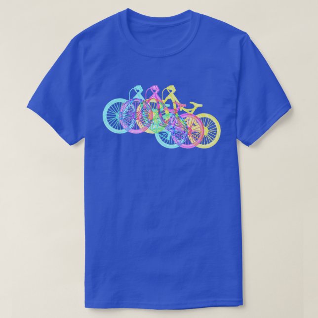 Mountainbike Auf dem Hügel Racer, mehrfarbig T-Shirt (Design vorne)