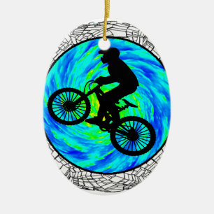 MOUNTAINBIKE AUFGESPÜRT KERAMIKORNAMENT
