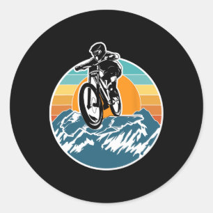 Mountainbike-Ausrüstung Retro Vintage MTB Fahrrad Runder Aufkleber