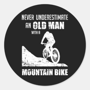 Mountainbike Biken Unterschätze Geschenk Runder Aufkleber