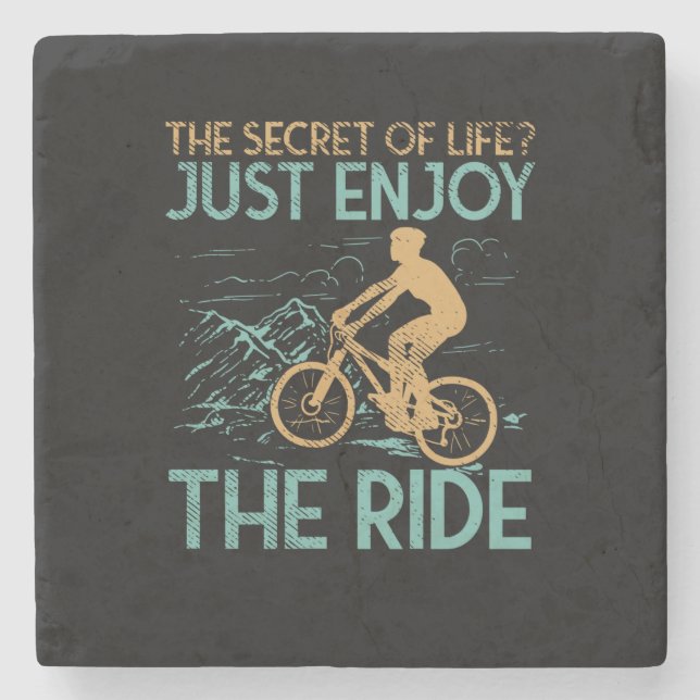 Mountainbike Biker Steinuntersetzer (Vorderseite)