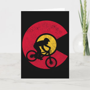 Mountainbike Colorado-Flagge Mtb Radfahren Mountai Karte