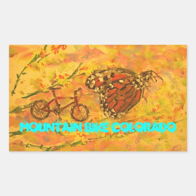 Mountainbike Colorado Rechteckiger Aufkleber (Vorderseite)