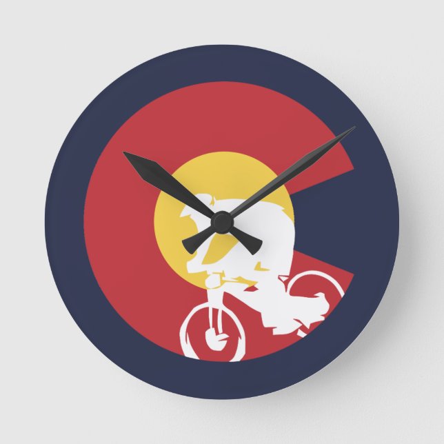 Mountainbike Colorado Runde Wanduhr (Vorderseite)