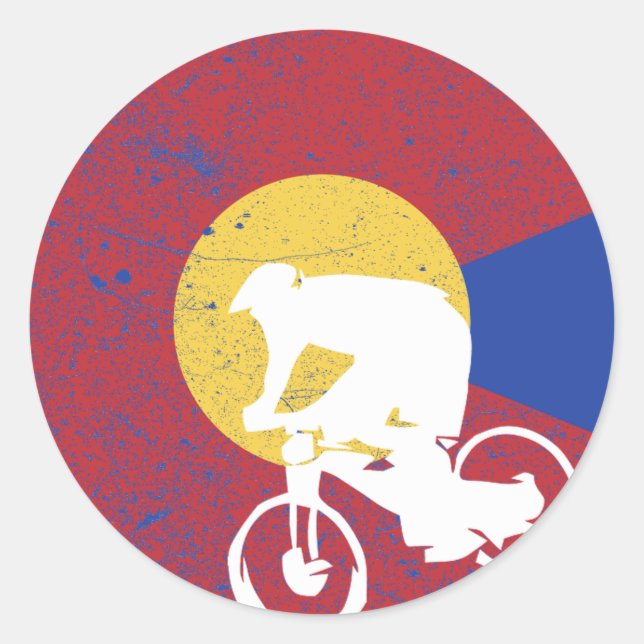 Mountainbike Colorado Runder Aufkleber (Vorderseite)