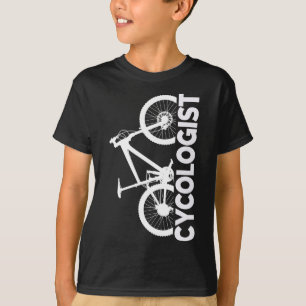 Mountainbike-Cycologist Vertikales Grafikdesign T-Shirt